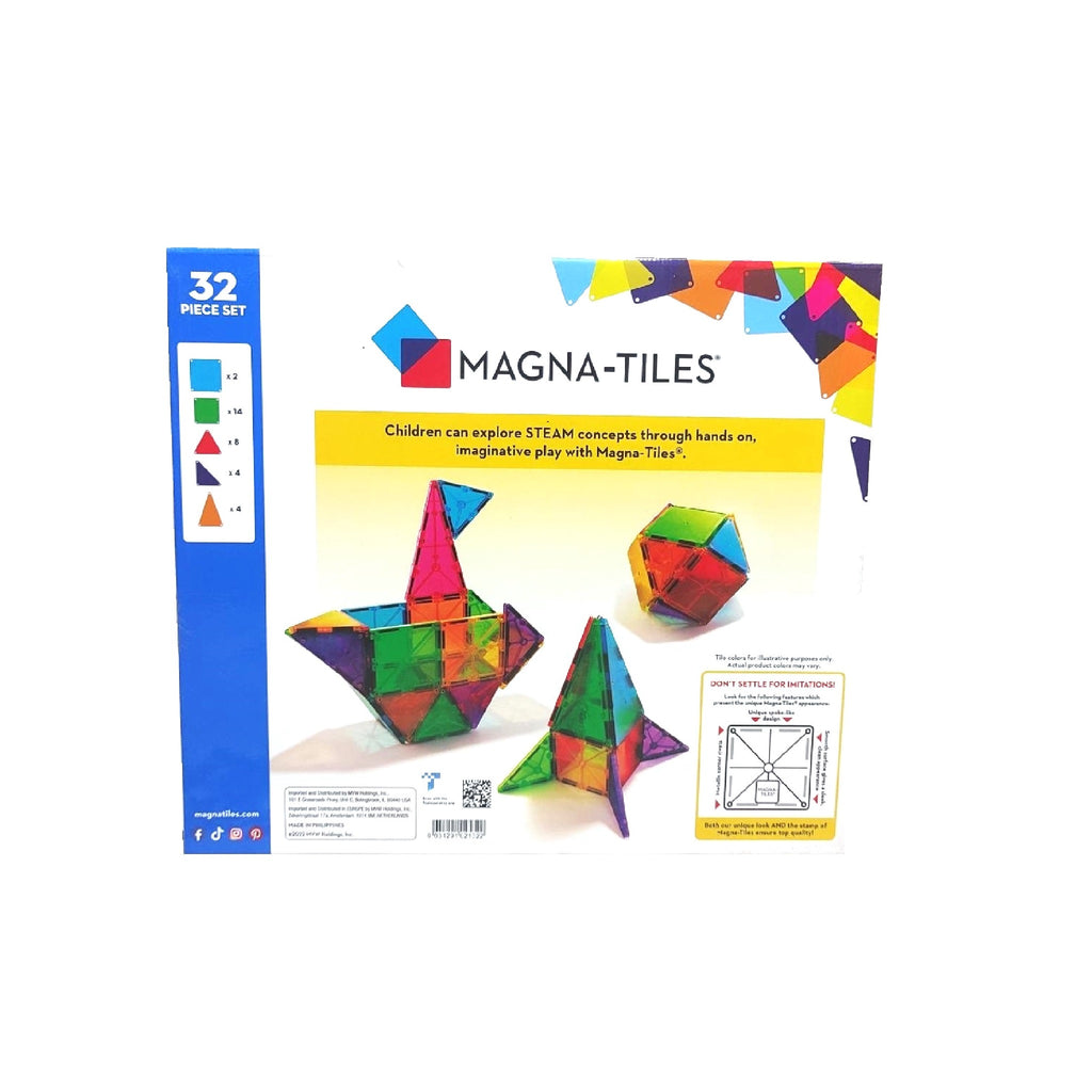 Plăci magnetice colorate pentru construcții – 32 bucăți