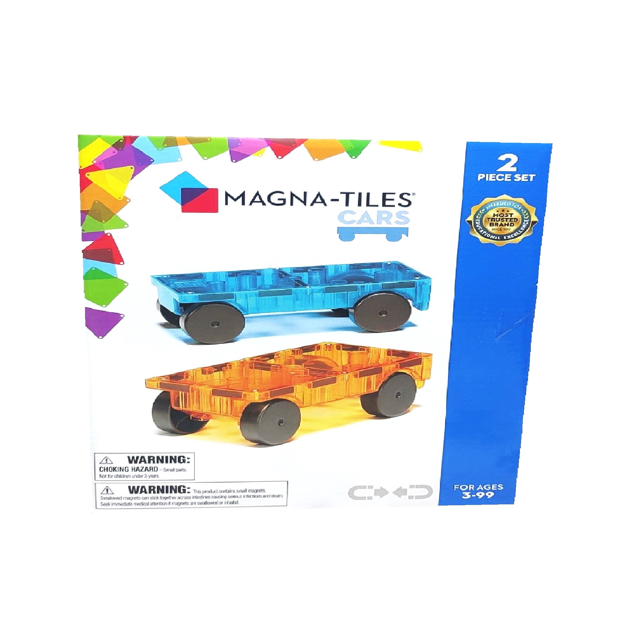 Set extensie vehicule pentru plăci magnetice – portocaliu & albastru