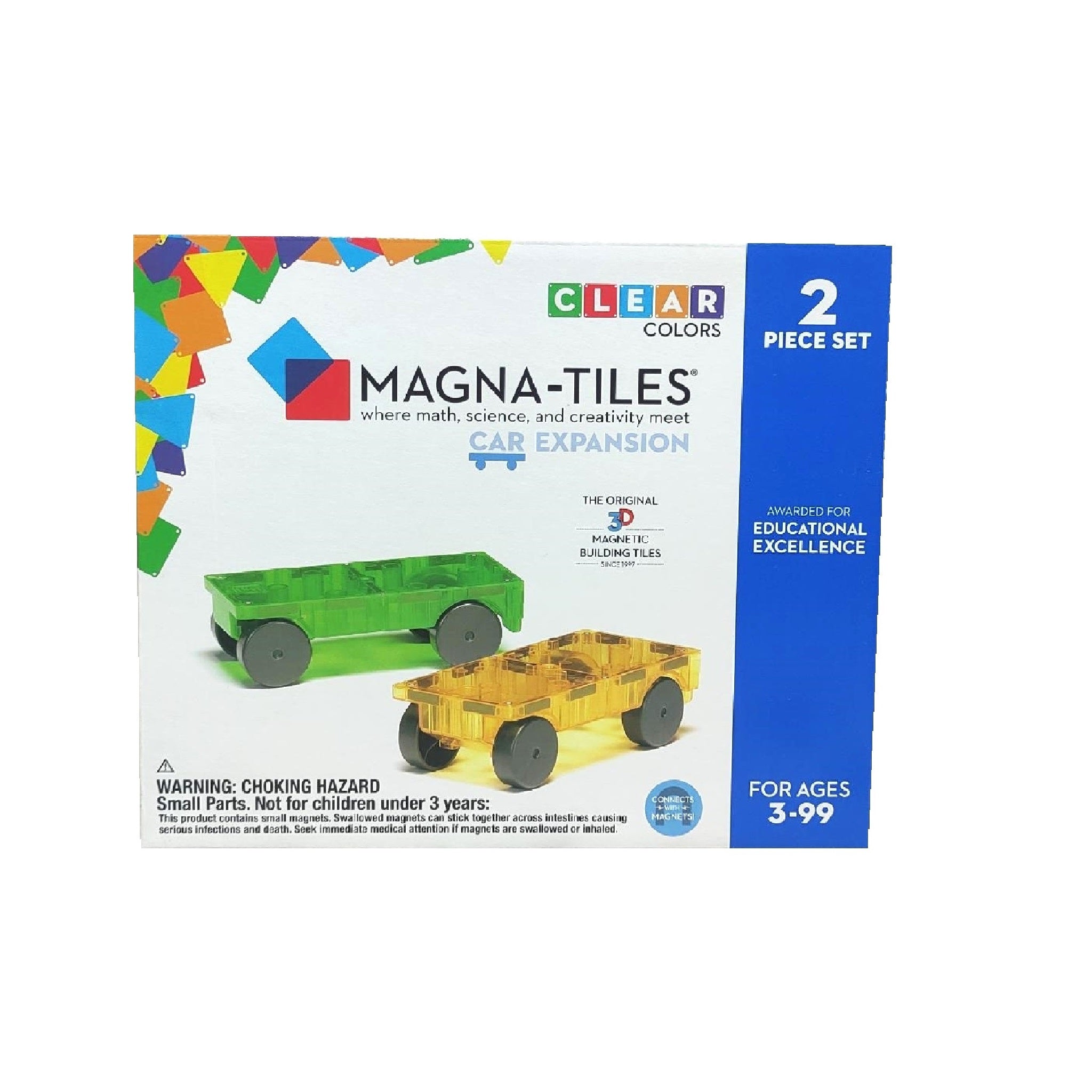Set extensie vehicule pentru plăci magnetice – verde & galben