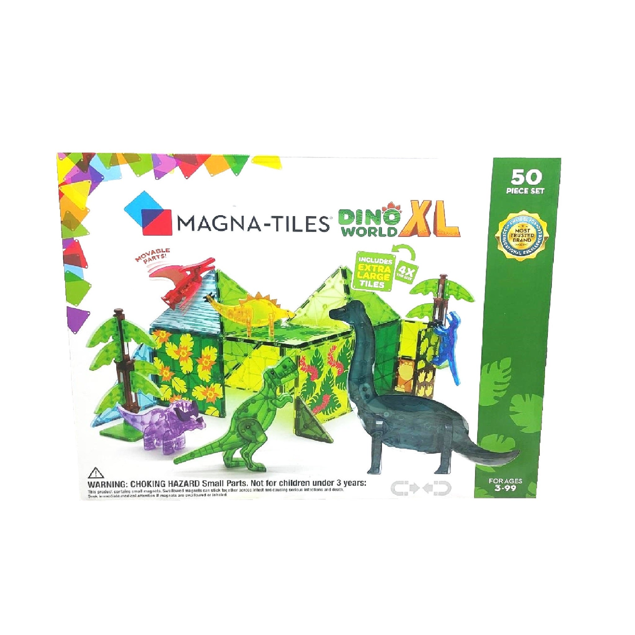 Joc magnetic creativ cu dinozauri și copaci – 50 piese