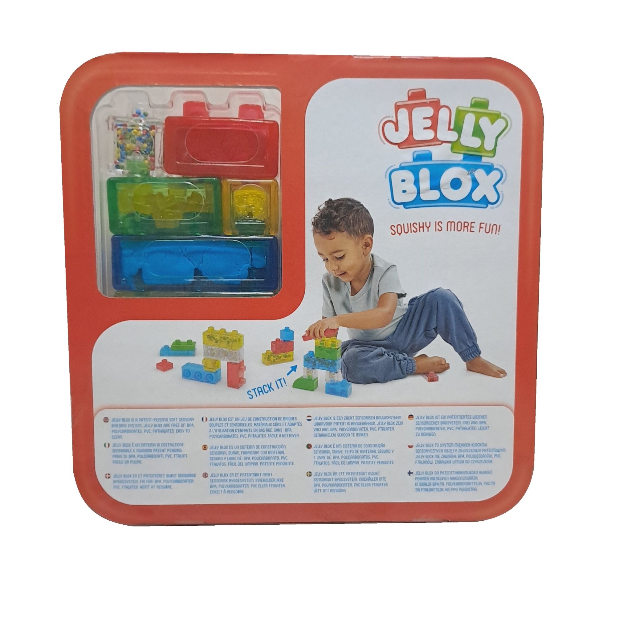 Jelly Blox - Set Creativ Senzorial pentru Construcții Moi și Colorate